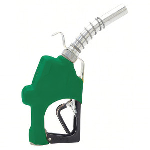 Husky 1GS 1 in. Heavy-Duty Automatic Diesel Farm Nozzle w/ Hold Open Clip, Green