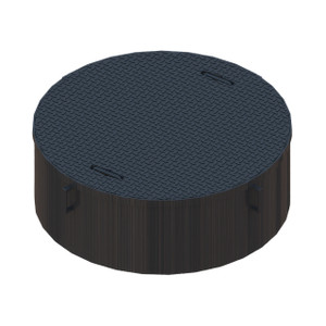 Fairfield Industries 360-12 36 in. Manhole, Steel Frame and 12 in. Skirt, Diamond Plate Cover