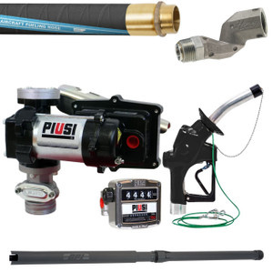 PIUSI F0038800 EX75 DC Avio 12V DC 20 GPM Aviation Fuel Transfer Pump Package w/ Meter