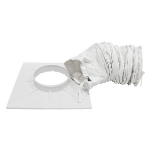 Badgerflex 12 in. Ceiling Panel Tile w/ Duct Hose & Belt Cuff Ends, White - 8 ft.