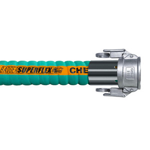 BadgerFlex 2 in. Chemical Hose Assemblies w/ Stainless Steel Auto Lock Female Coupler Ends - Green