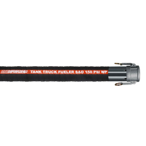 BadgerFlex 1 1/2 in. Fuel Transfer Hose Assembly w/ Part C Female Couplers - Black
