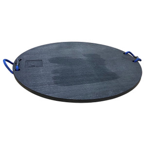 Cope Plastics 48 in. x 2 in. Round Outrigger Pad, 46 Ton Load Capacity, Black