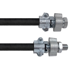 BadgerFlex 3/4 in. Steam Hose Assembly w/ Female x Male NPT Ground Joint Ends - Black