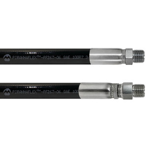 Kuriyama Piranhaflex PF267 3/8 in. Hydraulic Hose Assembly w/ Male NPT x Swivel Male NPT Ends
