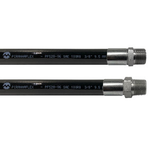 Kuriyama Piranhaflex PF528 1/4 in. Hydraulic Hose Assembly w/ Male NPT x Swivel Male NPT Ends