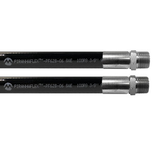 Kuriyama Piranhaflex PF628 3/4 in Hydraulic Hose Assembly w/ Male NPT x Swivel Male NPT Ends