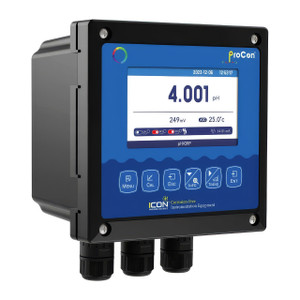 Icon D500 Series Single Channel Display & Controller, pH/ORP Input, 4-20mA + 3 Relay Output, 24VDC