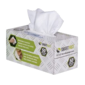 SpillTech SMARTRAG50 12 in. W x 12 in. L Microfiber Rag, 50 per Box, White