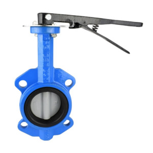 Pelican V-100-A-CI-DI-BE-03 3 in. Cast Iron Butterfly Valve w/SS Stem & Nylon Coated Iron Disc, 10 Position Handle, EPDM Seat
