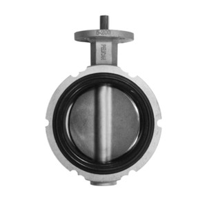 Pelican V-200-A-AL-SS-BN-05 5 in. Aluminum Butterfly Valve, SS Stem & Disc, No Handle, Black Nitrile Seat