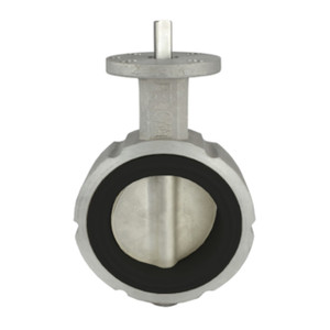 Pelican V-200-A-AL-SS-BN-04 4 in. Aluminum Butterfly Valve w/SS Stem & Disc, No Handle, Black Nitrile Seat