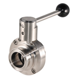 Wayland Ind. W4BFVHXTC-E-3-PH 3 in. HX SS Tri-Clamp Butterfly Valve w/ 4-Position Pull Handle, EPDM Seal