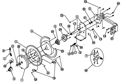 Coxreels PLP Series Parts - Spring Assembly - 1 - PLP115315