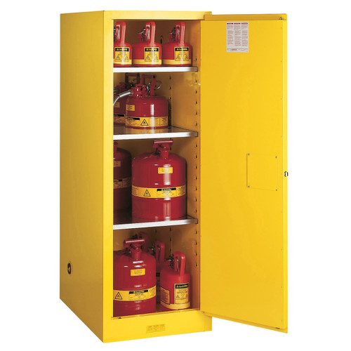 Justrite Slimline Style Sure-Grip® EX 54 Gallon Safety Cabinet - Manual Close