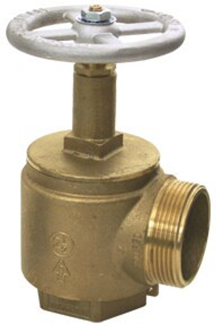 Dixon 1 1/2 in. NPT x 1 1/2 in. NH (NST) Brass Angle Hose Valve
