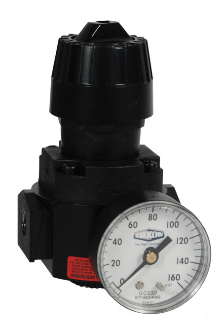 Dixon Wilkerson 3/8 in. R16 Compact Regulator With Gauge