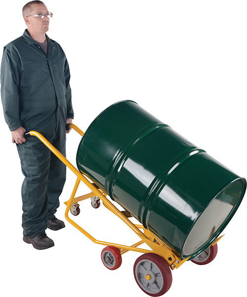 Vestil Multi-Purpose Drum Truck with Mold-On Rubber Wheels