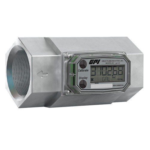GPI 03A Series 2 in. NPT Digital Inline Meter - Gallons and Liters