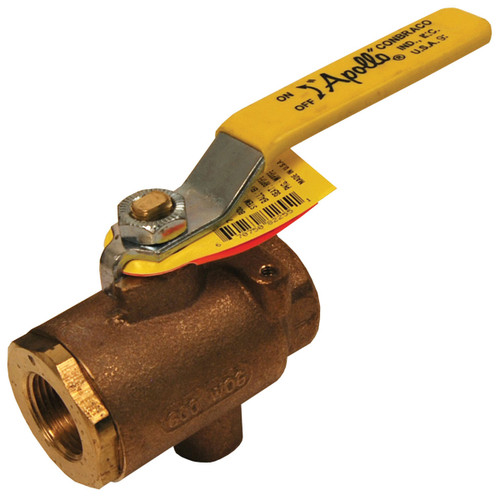Dixon 1 in. NPT Bronze Ball Valve with NPT Tap for Drains