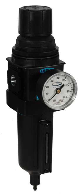 Dixon Wilkerson 1/2 in. B18 Compact Filter/Regulator with Metal Bowl & Sight Glass - Auto Drain