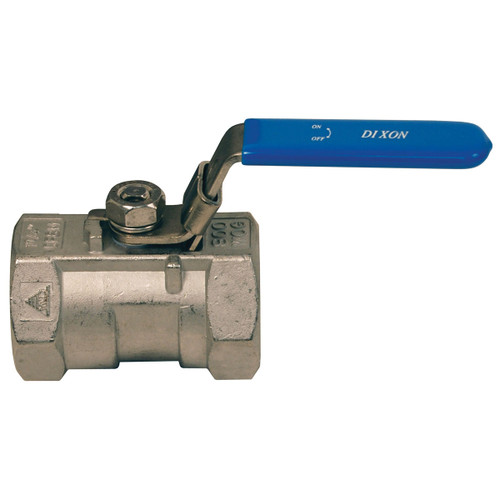 Dixon 1 1/2 in. NPT Stainless Steel Ball Valve w/ Locking Handle - Reduced Port