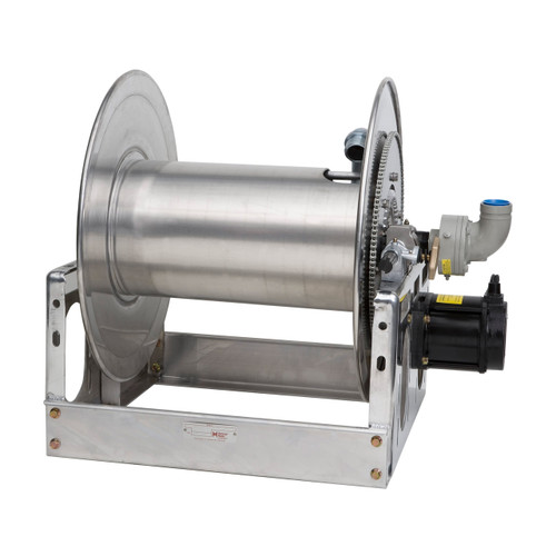 Hannay Reels EPFF28-23-24 Steel Reel for Large Booster/Collapsible Hose, 12V DC Electric Rewind, Reel Only