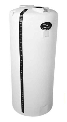 Centennial Molding T-0220-072 220 Gal Poly Vertical Storage Tank - 31 in. Dia x 72 in. H