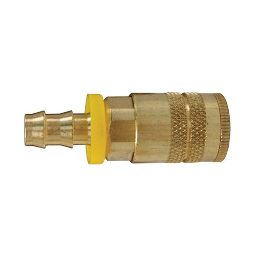 Dixon Brass Air Chief Industrial Coupler 3/8 in. Push-On Hose Barb x 1/4 in. Body
