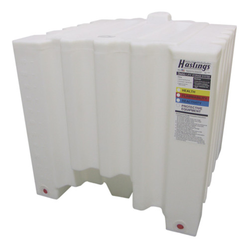 Hastings T-0165-032 165 Gal Stackable Polyethylene Tote w/ Forklift Pockets - 34 in. L x 45 1/2 in. H