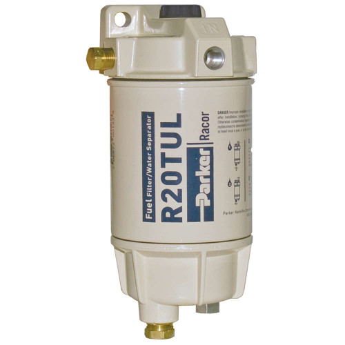 Racor 1/4 in. 30 GPH Aquabloc Marine Spin-On Type Diesel Fuel Filter Water Separator Assembly