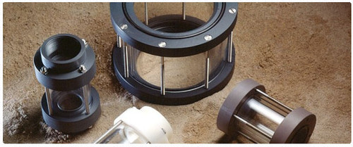 Plast-O-Matic 1 1/4 in. Polypropylene Series GX Single Wall Threaded Sight Flow Glasses