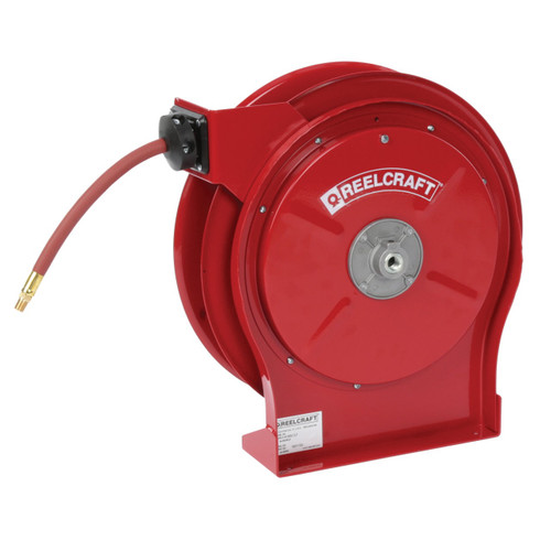 Reelcraft 3/8 in. x 50 ft. 5650 OLP Premium Duty Spring Retractable Air/Water Hose Reel - Reel & Hose