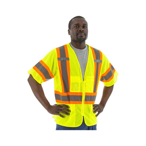 Majestic High Visibility ANSI 3 X-Large Mesh Zipper Vests