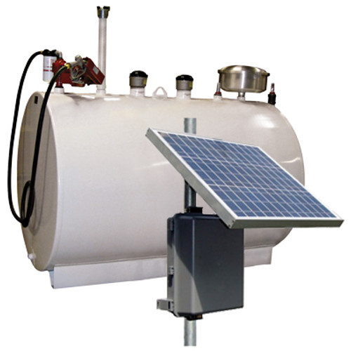 Double Wall 550 Gallon Skid Tank w/ 15 GPM Solar Powered Pump Package