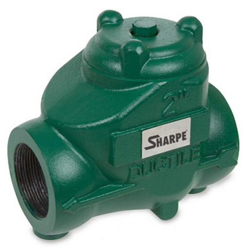 Sharpe 2 in. NPT Threaded Ductile Iron Oil Patch Swing Check Valve - 300 PSI