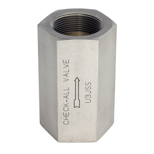 Check-All Valve 3 in. NPT Stainless Steel Threaded Low-Pressure Check Valves