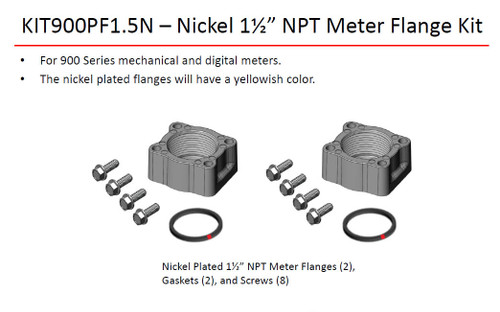 Fill-Rite 900 Digital Series Nickel 1 1/2 in. NPT Meter Flange Kit