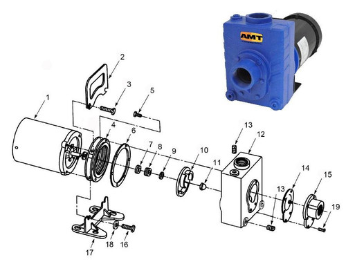 AMT/Gorman Rupp 276 Series 2" Centrifugal Pump Replacement Seal Kit - Viton - #6, 7, 8, 14