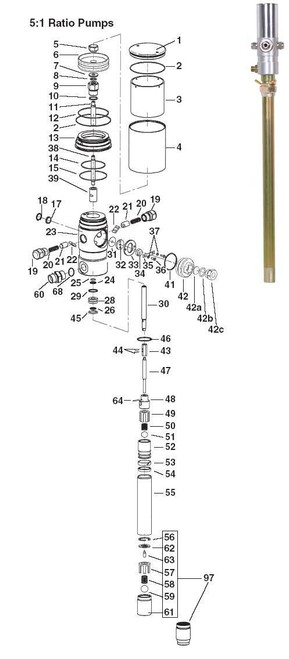 Liquidynamics 5:1 Oil Pump Parts - Wet Side Seal Kit - 44,46,50,53,54,64