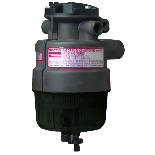 Racor P Series 40 GPH Diesel Integrated Fuel Filter/Water Separator P4 Filter Assembly - 10 Micron