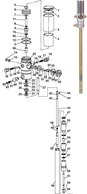Liquidynamics 60:1 Grease Pump Parts - Shuttle Kit - 17, 18, 19 (2 ea)