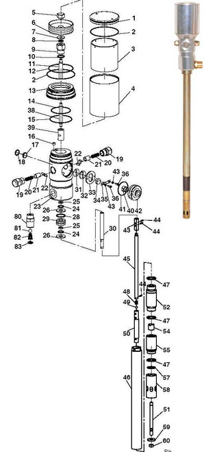 Liquidynamics 90:1 Grease Pump Parts - Shuttle Kit - 20, 21, 22 (2 ea)