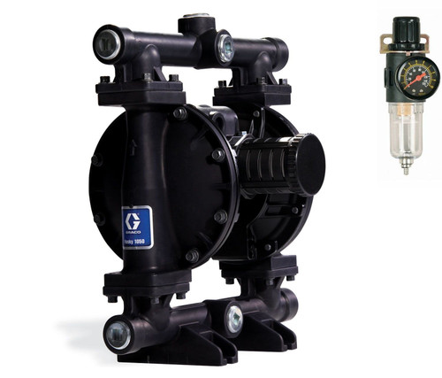 Graco Husky 1050 1 in. NPT Aluminum Diaphragm Pump w/ TPE Diaphragm & Seats, Acetal Balls & FREE Filter Regulator