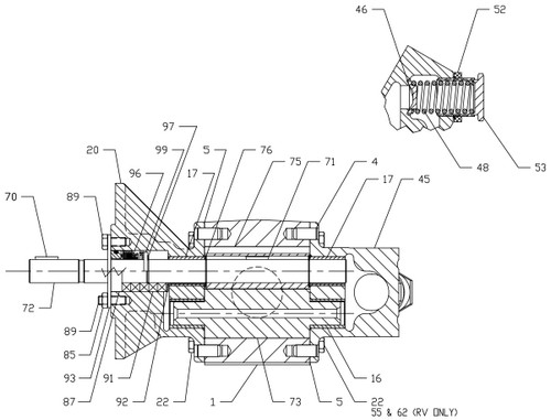 Roper Pumps A Series Pump Replacement Parts - Size A21-A40 - Gear, RH - A21