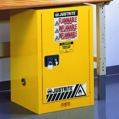 Justrite Sure-Grip EX 12 Gallon Compac Safety Cabinet - Self-Closing