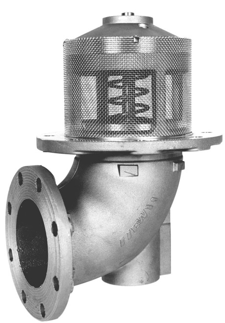 Emco Wheaton F7000 & F7001 4 in. Flanged 90° Elbow Mechanical Emergency Valve w/ PTFE Seal