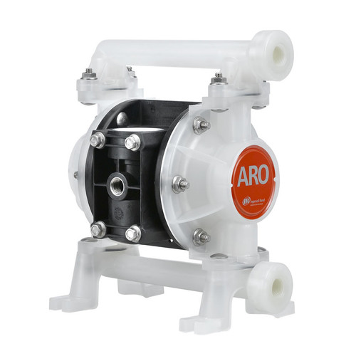 ARO Compact Series 3/8 in. NPT Polypropylene Air Diaphragm Pump w/ PTFE with Santoprene Backup Diaphragms, PTFE Balls & PVDF Seats