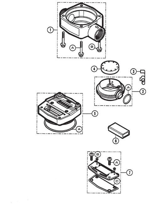 GPI FM300H Chemical Meter Battery Cover & Gasket Kit - 7