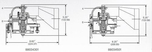 Frankling Fueling Systems 880-343-01 & 880-345-01 Vapor Valve Parts - Mounting Assembly Flange - 8